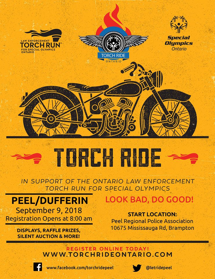 letridepeel's tweet photo. Hop on your bike and come join us for the Torch Ride this Sunday, September 9th, 2018. Meet @theman71 Jason Scorcia, help support @SOOntario. Jason will be selling his book and he has also written a song (Give One Chance) available for purchase now on iTunes and Spotify. https://t.co/N9wOwYlxgo