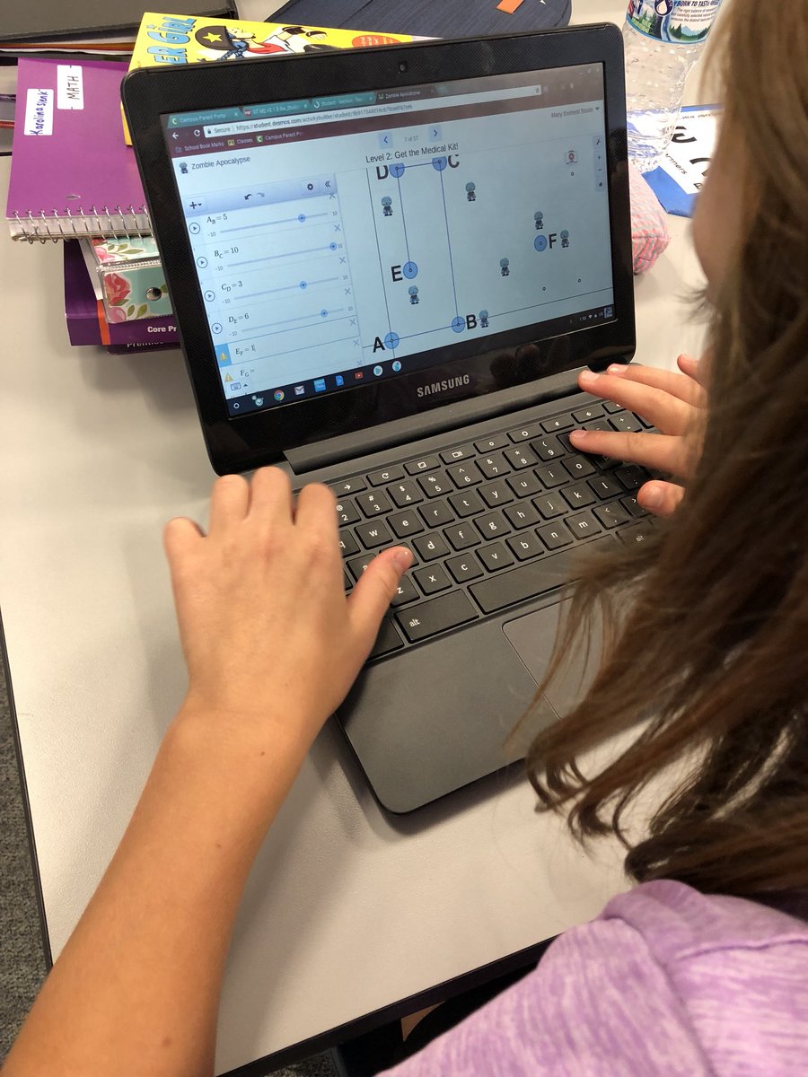 missfrenchmath's tweet photo. Today, students used Desmos to help master finding distance between rational numbers! #Inspire67 https://t.co/mU2tiIJjBV