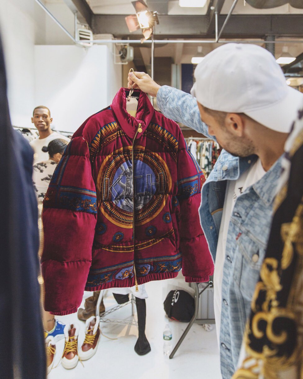 Versace x kith down jacket hotsell