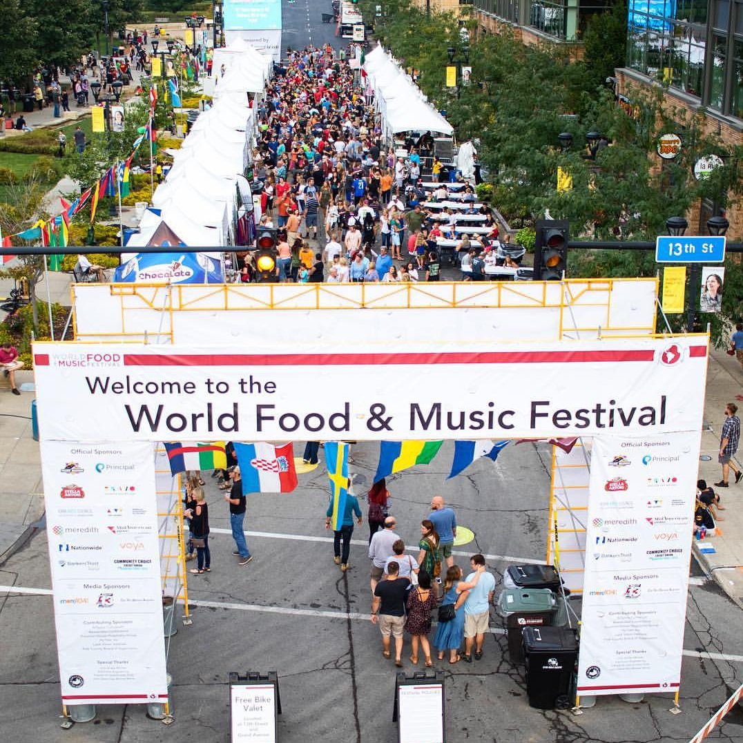 SHSDesMoines's tweet photo. We're excited for The World Music &amp; Food Festival next weekend at Western Gateway Park
IG 📸: @downtowndsmusa
Schedule:
*Friday and Saturday, Sept. 14 &amp; 15 | 11am – 11pm
*Sunday, Sept. 16 | 11am – 5pm
#shsdesmoines #desmoines #desmoinesiowa #westdesmoines #exploredesmoines https://t.co/EctoAXN9zT