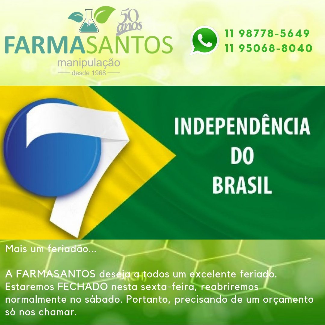 farmasantosm's tweet photo. #farmasantosmanipulação #fds #famíla #gratidao🙏 #feriadoprolongado #curtir #partiu #semprecommoderação https://t.co/urQX4tG33J