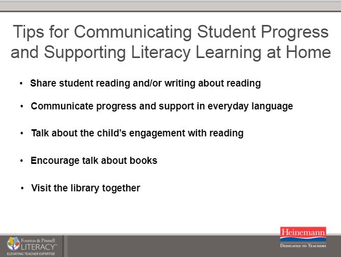 FountasPinnell's tweet image. Levels are not for families, children, or report cards. Here are some tips for communicating student progress and supporting literacy learning at home WITHOUT sharing levels. #FPLiteracy