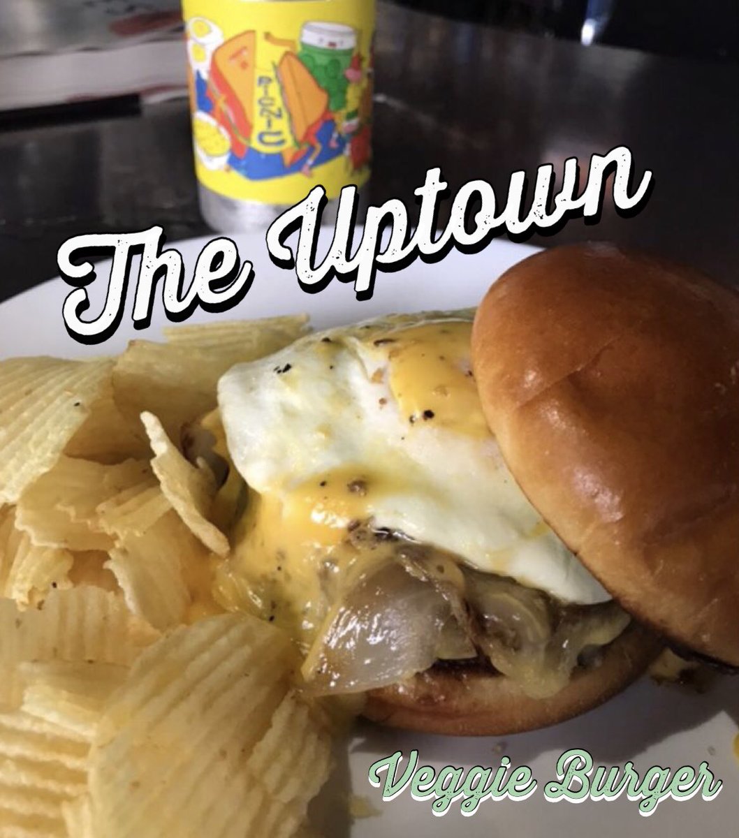 PumpBar's tweet photo. The Uptown- veggie pattie topped with carmalized onions, beer cheese, over easy fried egg, provolone cheese on a brioche bun #veggiethursday #veggiespecials #pumpspecials https://t.co/pINE0nO64W
