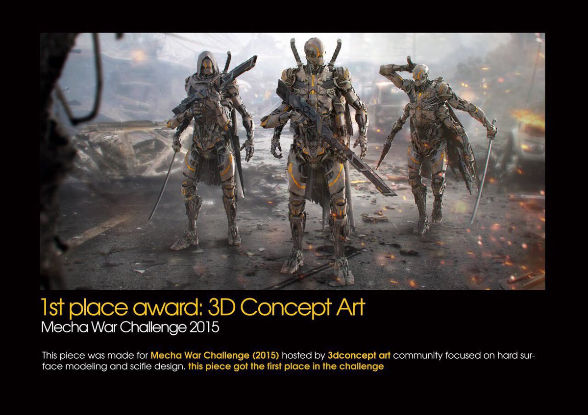AfaghPictures's tweet photo. "Afagh Pictures" 3D Department 
1st place award: 3D Concept art
Mecha War Challenge 2015,
By HoOman Rad, Director of 3d department.
#afaghpictures , #3d_concept_art , #1st , #3dmodeling , #3d_concept_art , #mecawar https://t.co/J0jKc9rW6O