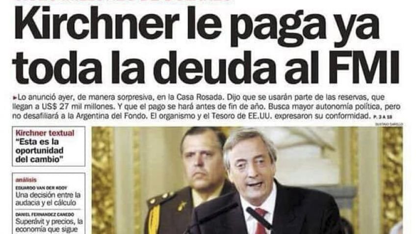 elo_camp's tweet photo. El gobierno de Néstor Kirchner saldo la deuda con el FMI en 2006

El gobierno de Cambiemos tomó deuda este año por 50 mil millones de dólares

#BuenJueves https://t.co/C6tebb0l1i