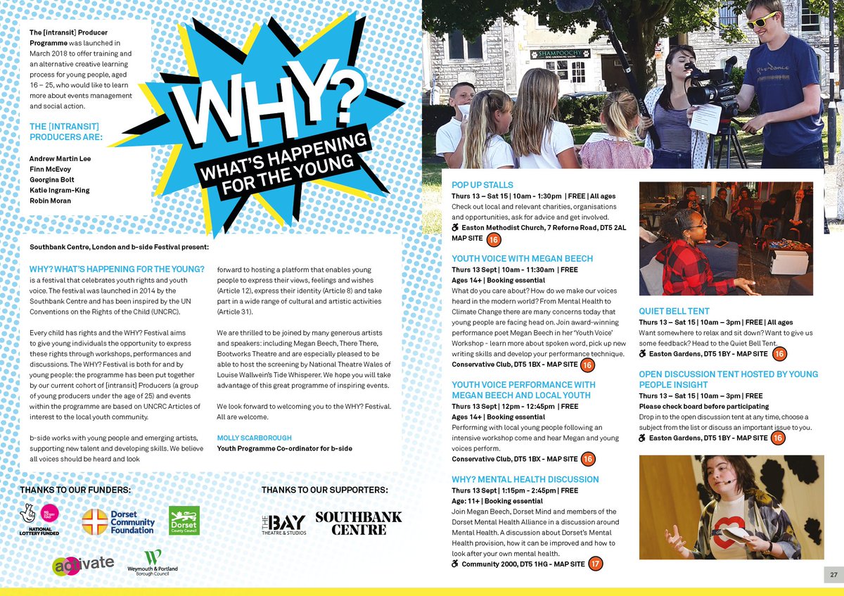 bside_intransit's tweet photo. Hey @SirJohnColfox we're trying to get a group of school students to the #WhyFest next Thursday or Friday for a range of educational and entertaining free performances and workshops around youth rights &amp; youth voice! Would you be interested? Who shall we contact? https://t.co/P0d6BaUohQ