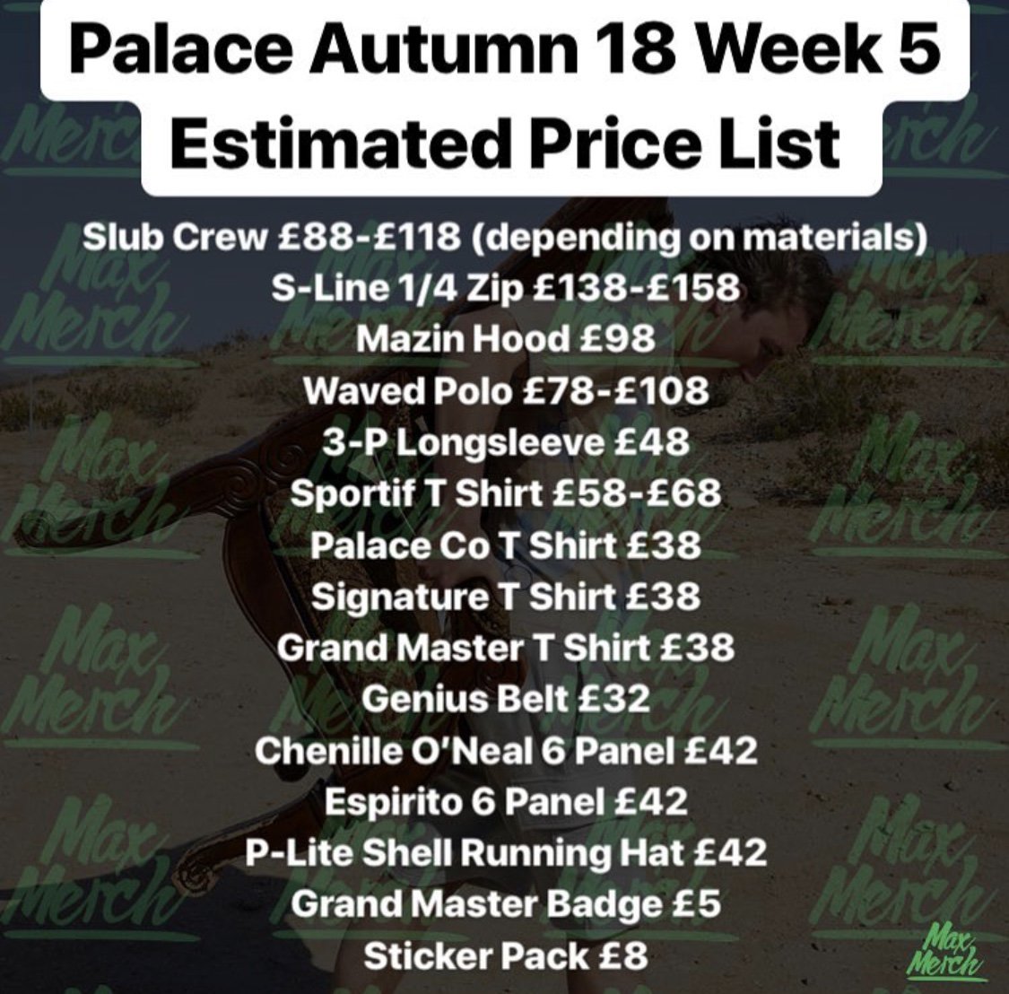 Palace Autumn ’18 Week #5 drops tomorrow online!

P Slub Crew (highly anticipated) headlines this drop!

#DashBot Keywords + Early Links posted on heatedsneaks.com/palace-guide

#HSShopify Setup + Early Links posted in Discord.

JOIN HS SHOPIFY TODAY FOR PALACE: heatedsneaks.io