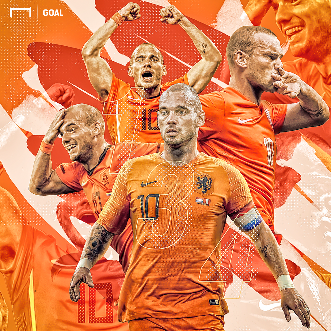 GoalJP_Official's tweet photo. ＼🇳🇱偉大なレジェンドがまた1人…😭／

#スナイデル がオランダ代表引退👋

134試合出場（同国史上最多）
31ゴール⚽
31アシスト👟

@KNVB 
@sneijder101010 https://t.co/G7zROAT65n