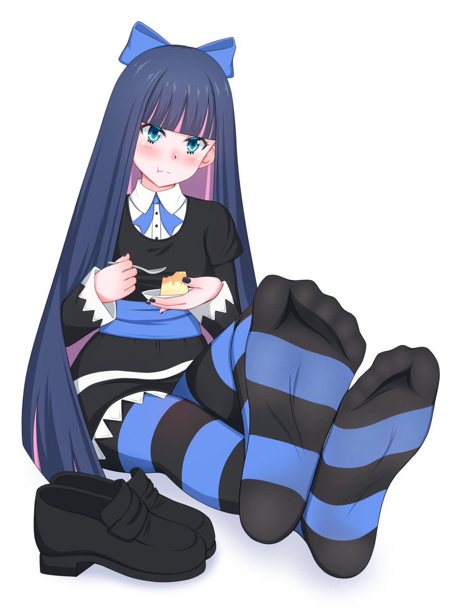 Anarchy Stocking won't do anything until she finishes her sweets!Stock...