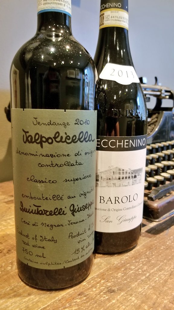 MTLWINEGUY's tweet photo. I don't have many cellar spots dedicated to Veneto wine but there's always room in the cellar for #Giuseppe -> #GiuseppeQuintarelli 🍷🇮🇹💪#Valpolicella #2010 #DOC #Veneto #Pecchenino #Barolo #2013 #DOCG #Piemonte #CellarAdditions 😀 @SAQCellier @MorenoEnoteca @vinsbalthazard https://t.co/yXtZt36g8j