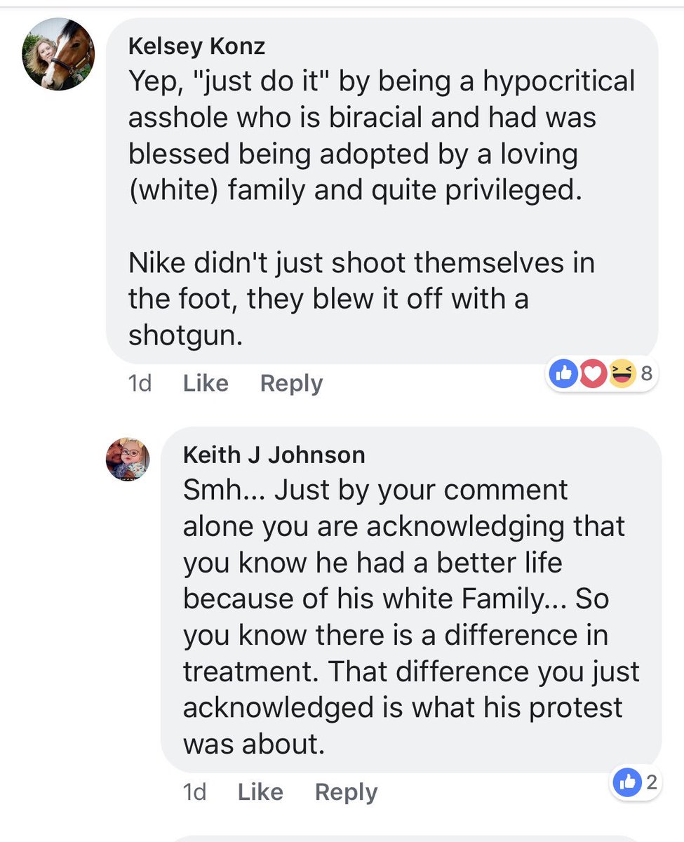 MKyPolice's tweet photo. @shaunking @deray i know y’all are busy but this freelance photographer from Kenosha, WI is letting the anti Kaep/Black ignorance fly on FB &amp; I was hoping you all had some followers nearby in Chicago or Milwaukee that could send her some prayer cards? https://t.co/ZWEhxGpAbQ