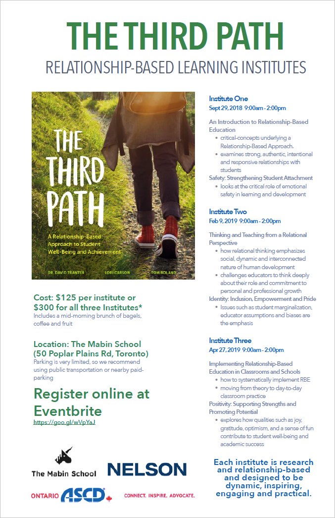 DrDavidTranter's tweet photo. I am thrilled to announce the Relationship-Based Learning Institutes hosted by The Mabin School. It's a honour to be part of their leading edge work in education. #TheMabinSchool #RelationshipBasedEducation #TheThirdPathofEducation https://t.co/yWBCUcN9SE