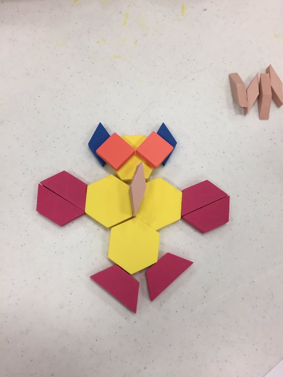 Barbara_20S's tweet photo. Making owls using math manipulatives  😁😁😁#ccsk5math https://t.co/1zrXt5m5TL