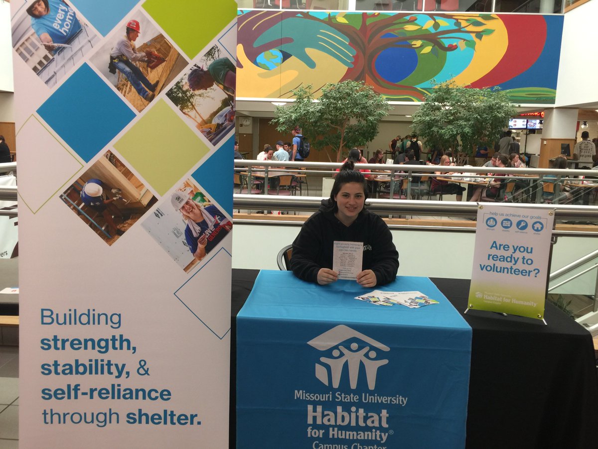 Today was a good day to visit with many of our student organizations! @HannahVoylesPR <a href="/bserviceteam/">Bear Service Team</a> <a href="/NAMIOnCampus/">NAMI On Campus</a> <a href="/MoState_Habitat/">MSUHabitat4Humanity</a> <a href="/MOStateOSE/">Student Engagement</a>