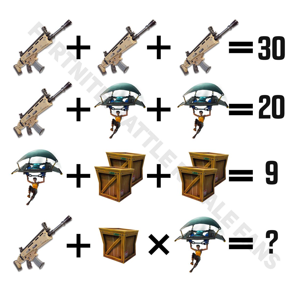 DichoIas's tweet image. The How Dumb is Twitter Test. (Fortnite Version)

I expect you all to answer correctly cause my followers are geniuses.