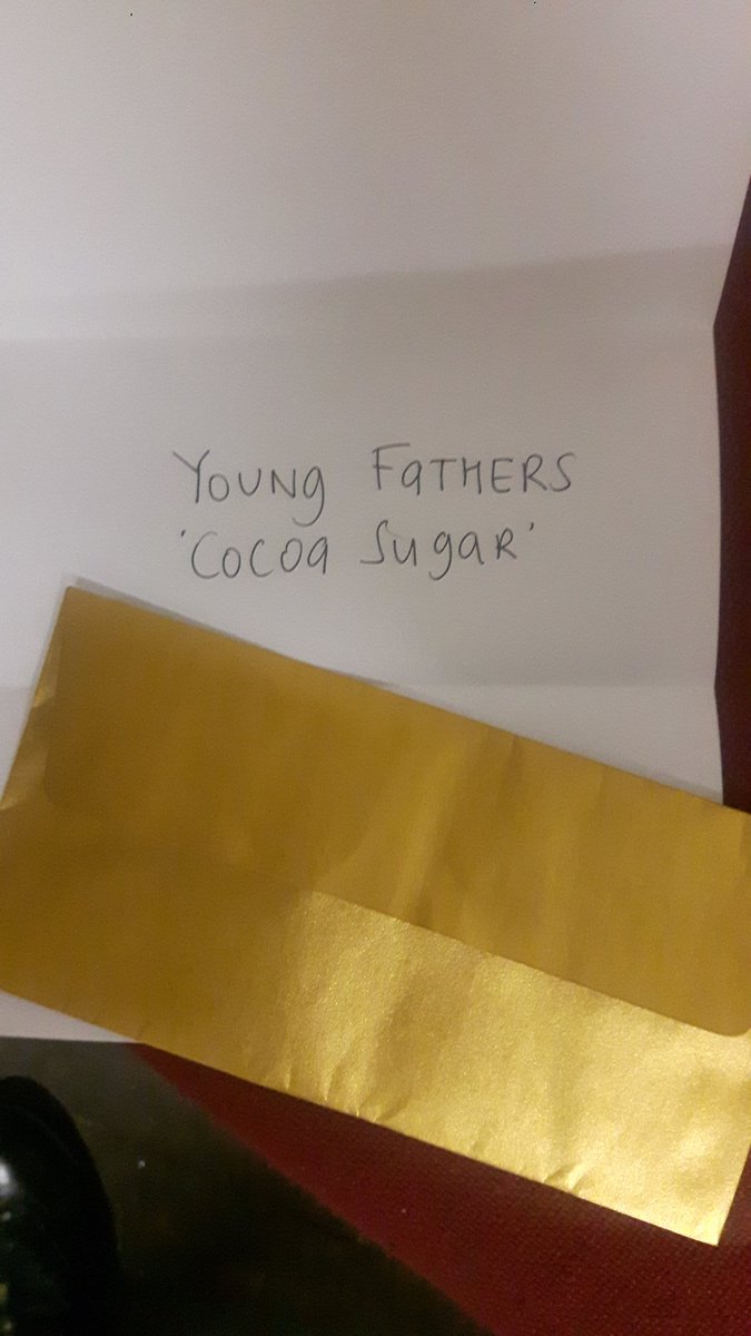 VicGalloway's tweet photo. Congratulations @Youngfathers on winning the @SAYaward 2018... Cocoa Sugar is excellent! #SAYAward https://t.co/GSX18WmX3p
