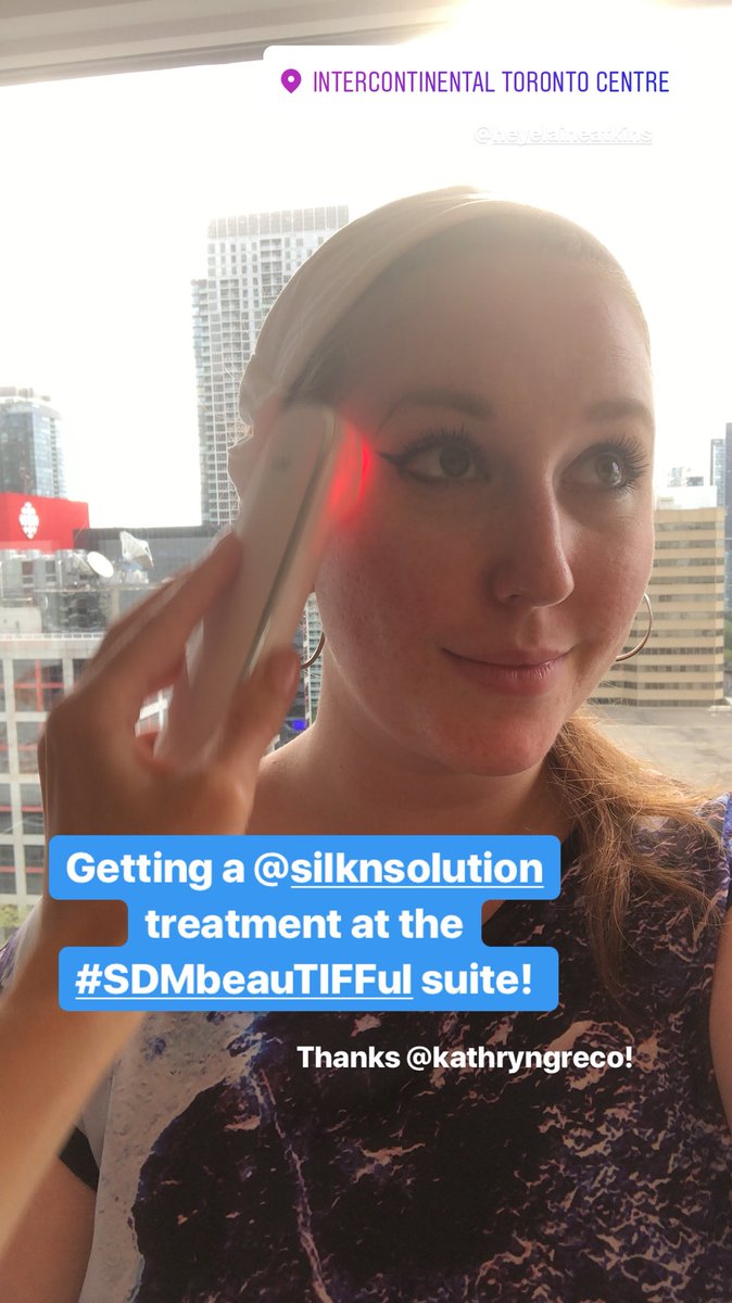 dailyabstract's tweet photo. Getting pampered at the #SDMbeauTIFFul suite! 😍 Thanks so much @OverCat_PR &amp; @heyelaineatkins! #TIFF #torontobeautyreviews https://t.co/I5enSnd93i