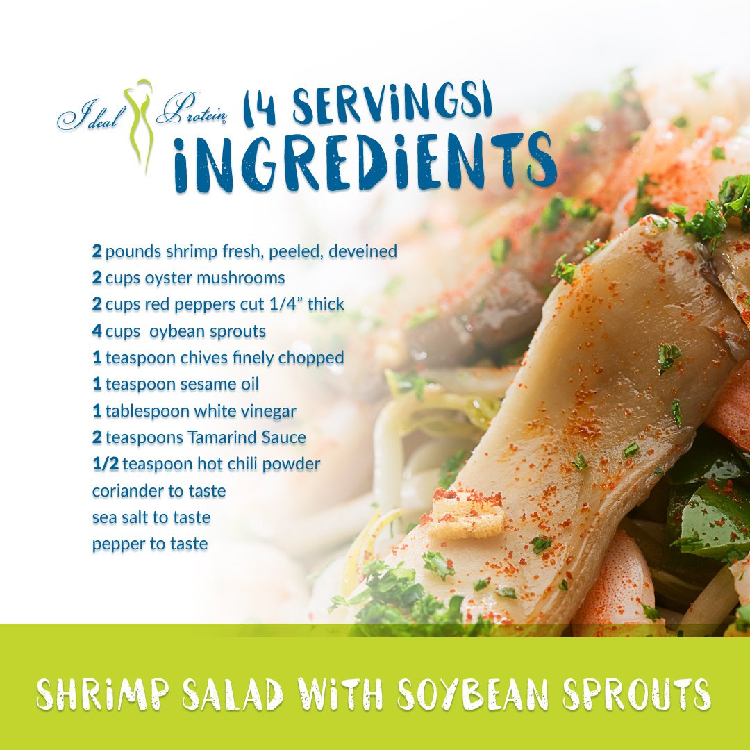 IdealProtocolCA's tweet image. Do you feel like eating a fresh and tasty salad? The Shrimp Salad With Soybean Sprouts is a delicious and healthy Asian-inspired dish that you can cook in minutes! To add more crisp to your salad, you can use raw soybean sprouts instead of cooking them!