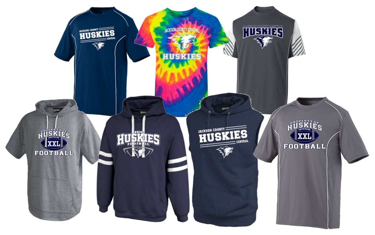 ProApparelJax's tweet photo. JCC HUSKIES Back To School apparel sale going on now!  Lots of great t-shirts, performance shirts and sweatshirts, including NEW this year - short sleeve and sleeveless hoodies!  ORDER DEADLINE IS FRIDAY, SEPT 14.  Order Here:  https://t.co/HOZ2WPmC14 https://t.co/ENGuntXnv3