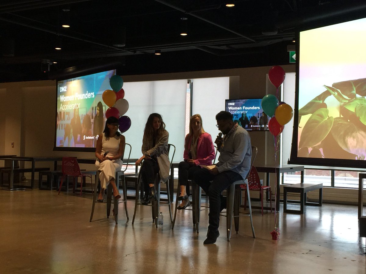 chelkhaoui's tweet photo. Really excited to be with our partners @Scotia_DF @TangerineBank for the #DMZWomenFounders Accelerator! @Senthurran @andrea_matheson @NicGerman and 
Pamela Hilborn wrapping up with an insightful discussion on gender, diversity &amp; inclusion. @RyersonDMZ https://t.co/3qesulZq0f