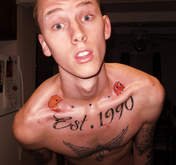 Machine Gun Kelly's Pac-Man tattoo