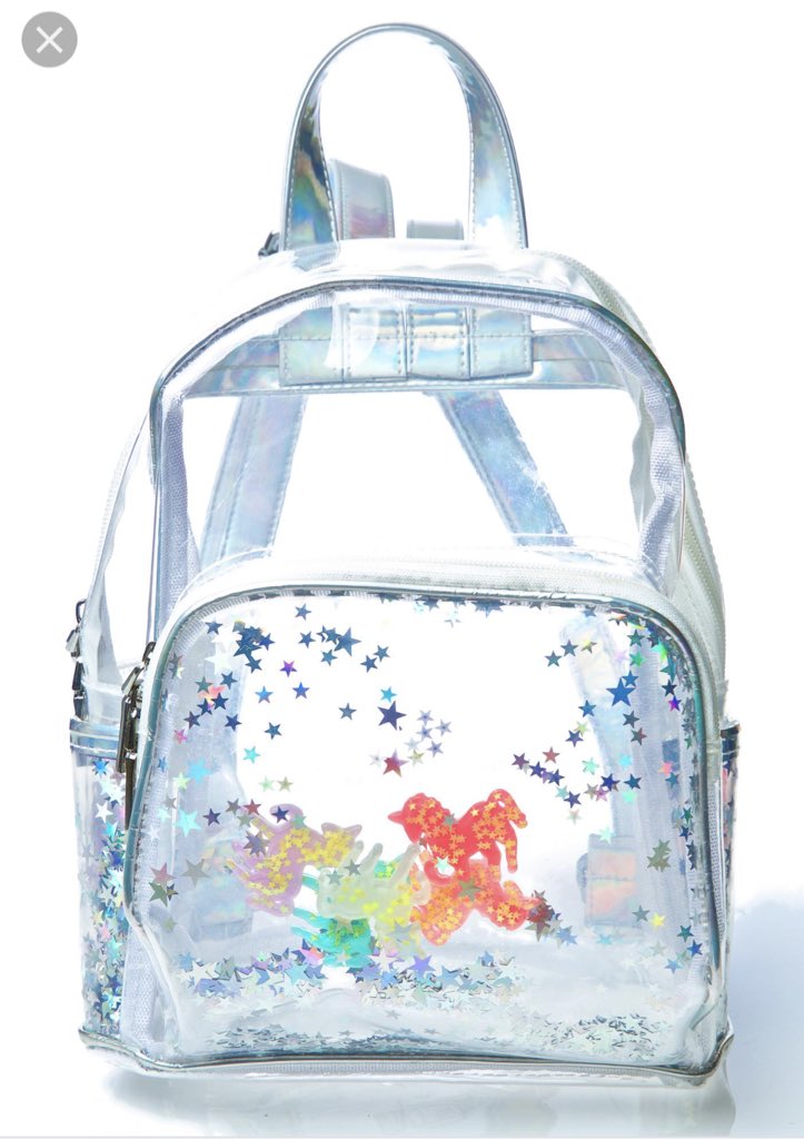 12x12 clear backpack