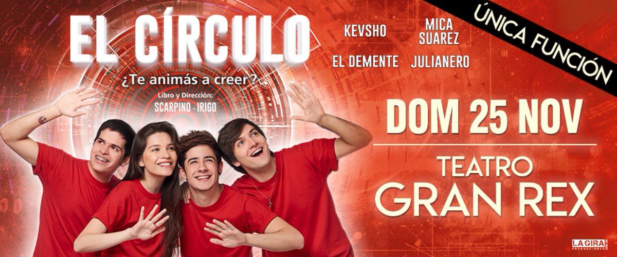 elcirculo_ok's tweet photo. 25 de NOVIEMBRE - TEATRO GRAN REX 🎭🔜 https://t.co/ouOxEKhlhd