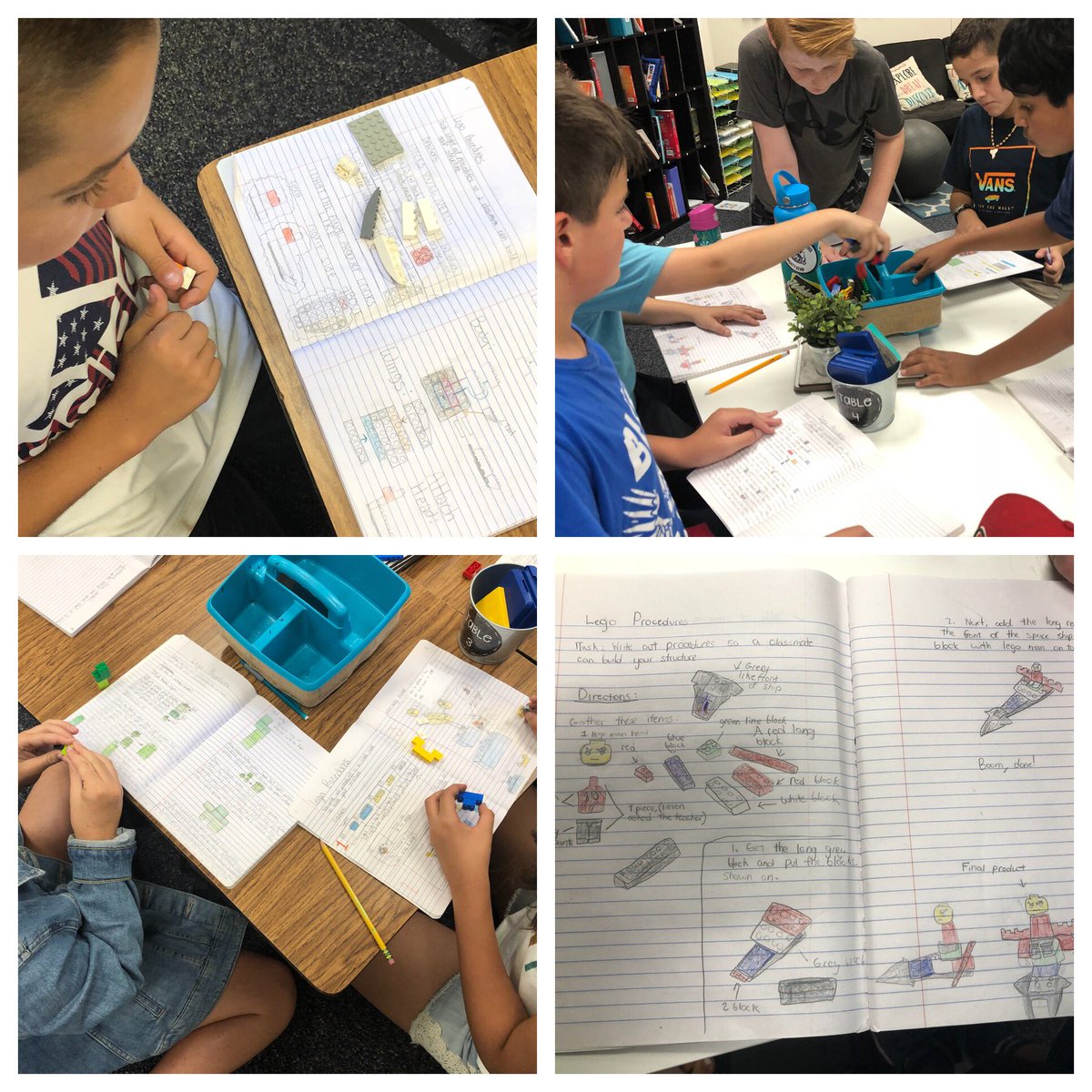 MrsKelly1122's tweet photo. For #TLAD, we discussed importance of clear plans/procedures. Ss designed a structure with Legos and wrote out how to build it. Then switched and built each other's. Ss used @Flipgrid to reflect on their own directions and how the skill is needed in many disciplines. #svinnovates https://t.co/j8gETMN9WF