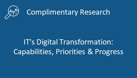 JibeConsulting's tweet photo. COMPLIMENTARY RESEARCH - Increase IT value contribution by transforming the IT function. Download our new research on “IT's Digital Transformation: Capabilities, Priorities and Progress,”
https://t.co/2IVnAxsNQ9 #IT #digitaltransformation https://t.co/onnR4aZWbG