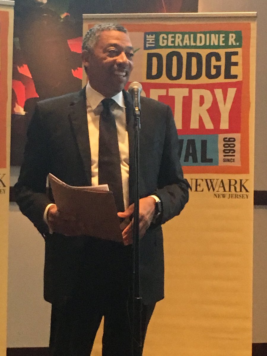 Preston Pinkett, Board Chair of The Dodge Foundation at the Festival Announcement at ⁦<a href="/NJPAC/">New Jersey Performing Arts Center</a>⁩. ⁦@DodgePoetryFest⁩