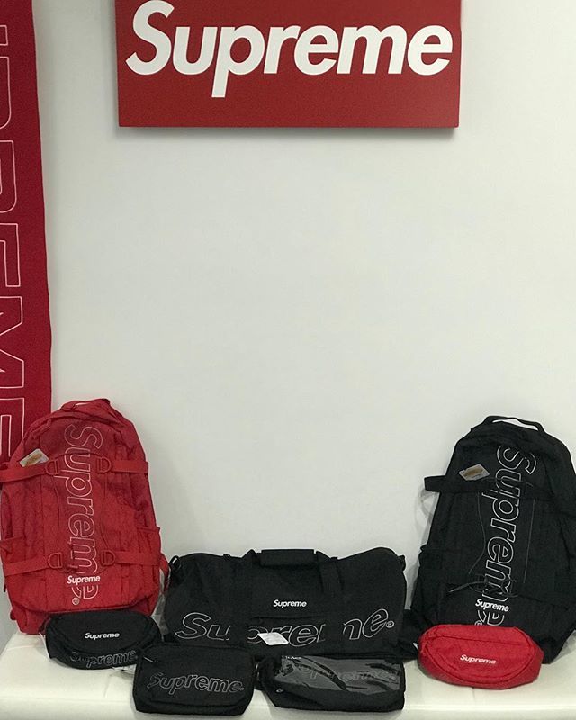 restockstore's tweet image. Supreme F/W ‘18 Bags in store now! Prices range from $148-$218. Phone orders accepted. DM for more info. Available online as well, LINK IN BIO to shop.
