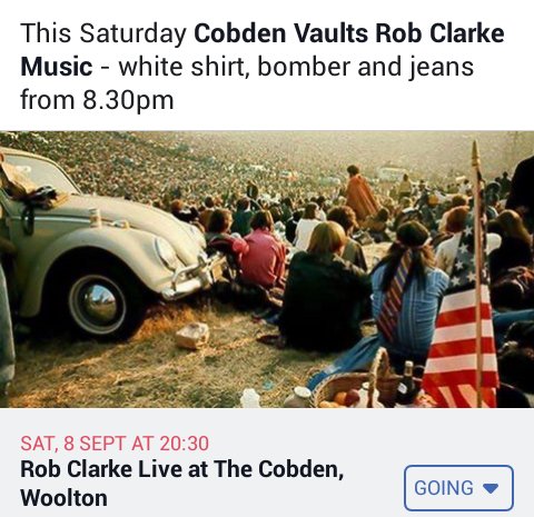 @robclarkemusic @TheWooltones @jasminaconnelly @Doctor1000bc @Alisonhughes29 #livemisic #cobdenvaults #woolton #lookingforwardtothis