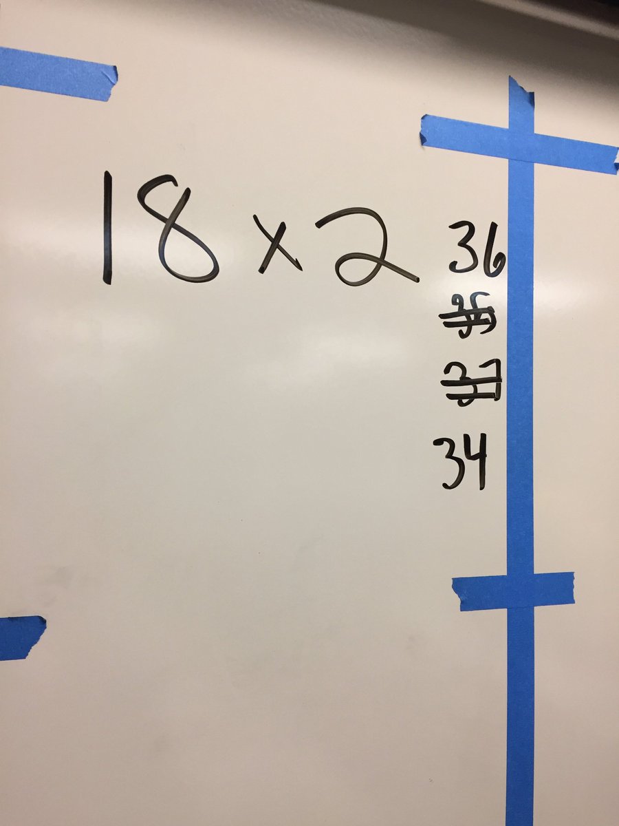 katie_marie1203's tweet image. A student came up with a conjecture that odd answers were unreasonable because a # multiplied by 2 will be even. After some exploration and discussion with this idea they begged their teacher to send a picture to tell me!  #PaloVerdeJaguarLeaders #mathforchange #cgesdfamily