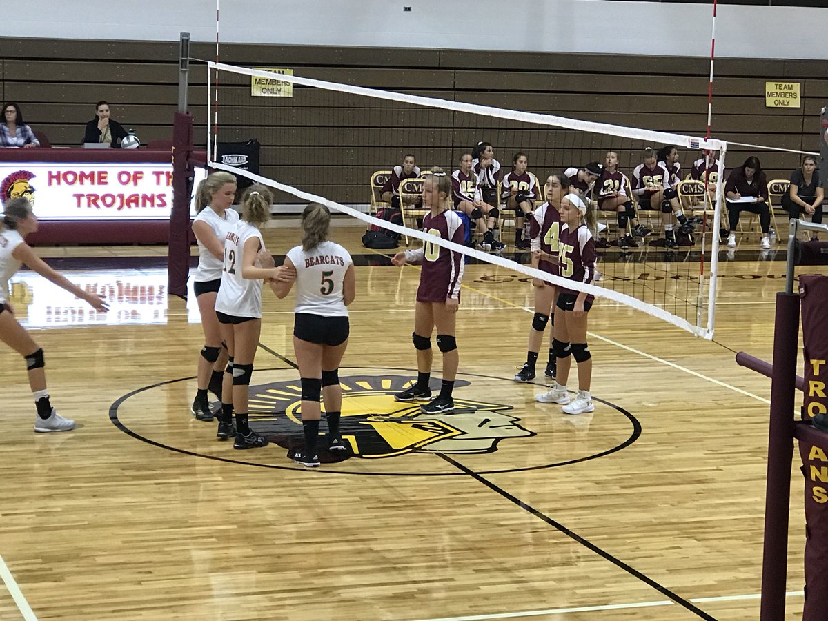 CMS_CSouth's tweet photo. CMS Girls Volleyball game. https://t.co/Pa8gccj4xi