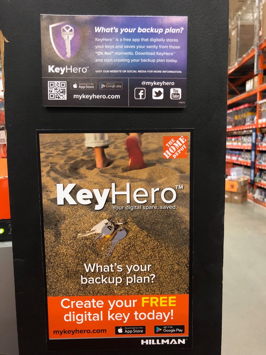 thee4285's tweet photo. Ever lose a key? Home Depotβs got your back weβll save your key stamp and we can replicate lost keys! #FutureIsHere #keyhero #convenience #value https://t.co/5GJiaVJ8Ev