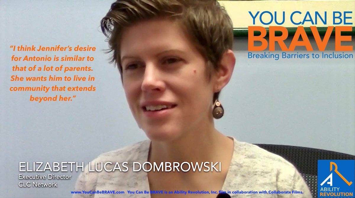 YouCanBeBrave18's tweet photo. "I think Jennifer’s desire for Antonio is similar to that of a lot of parents. She wants him to live in community that extends beyond her." @ELDombrowski, Executive Director, @CLCNetwork, as interviewed in You Can Be BRAVE
#YouCanBeBRAVE #AbilityRevolution #AuthenticInclusion https://t.co/ZwoWN5YknZ