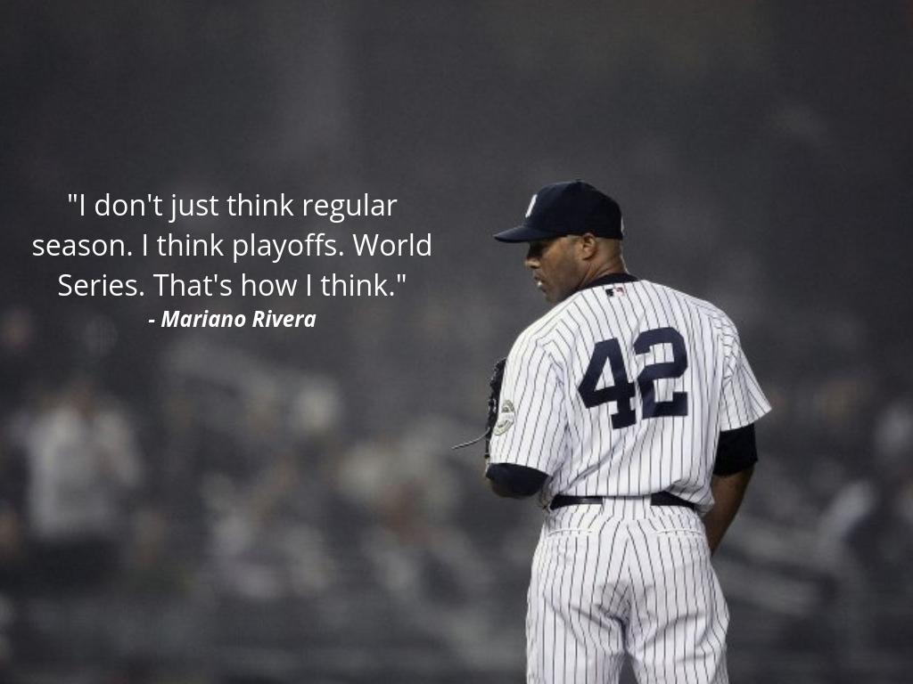 MLBPAA on X: As #SeptemberBaseball continues to heat up, @baseballhall  member and @Yankees legend Mariano Rivera shares some relevant  #ThursdayThoughts.  / X
