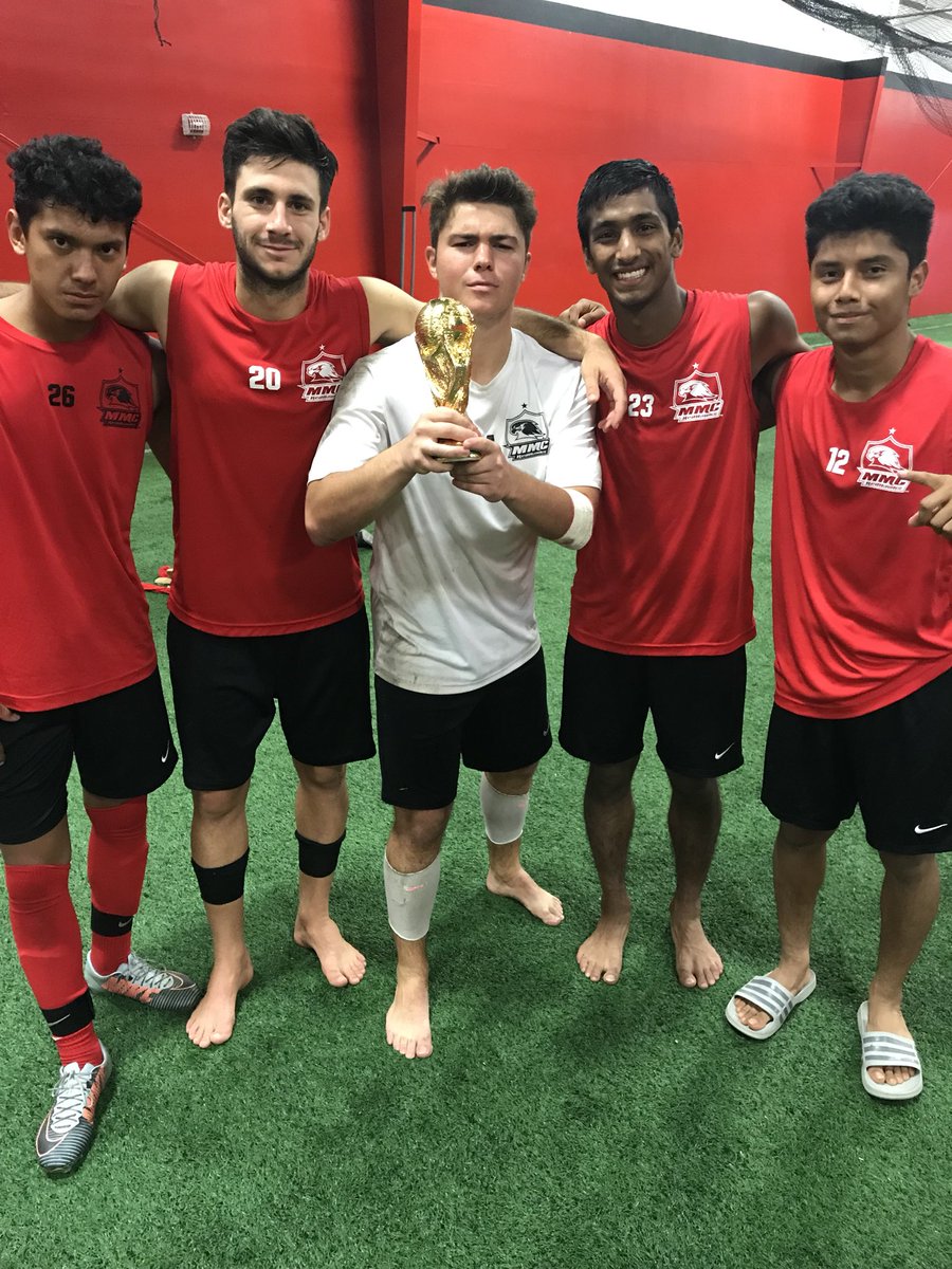 UTSMensSoccer's tweet photo. Our 1st #TournamentOfClasses Champions the Freshmen with Julien in goal🏆⚽️ #ALLIN #GoRedHawks Watch the final on our Facebook page (RedHawk men’s soccer) https://t.co/fM1WYWZrq4