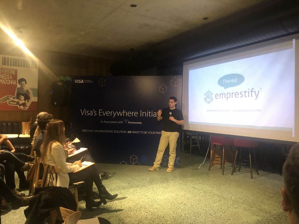 emprestify's tweet photo. Nuestro CEO, Pablo Sukmann, el primer expositor de los 6 semifinalistas de #EverywhereInitiative de @visanewslatam y @Finnovista, contando como @emprestify apuesta a mejorar las opciones de acceso a financiamiento para #pymes, en Argentina y LATAM. #fintech https://t.co/U7hySTpRem