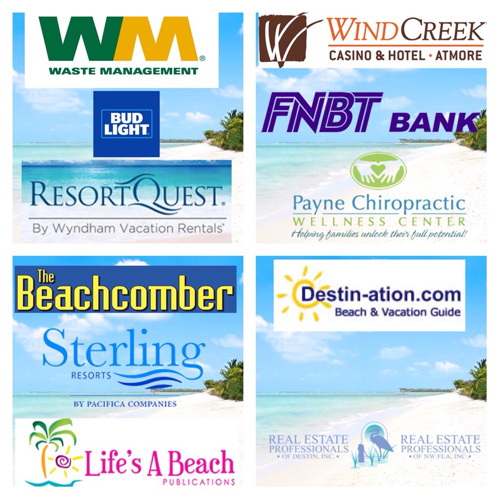 DestinDSF's tweet photo. So grateful to our sponsors! Thank you for supporting the 40th Annual Destin Seafood Festival! https://t.co/ZkxyF2KLEK