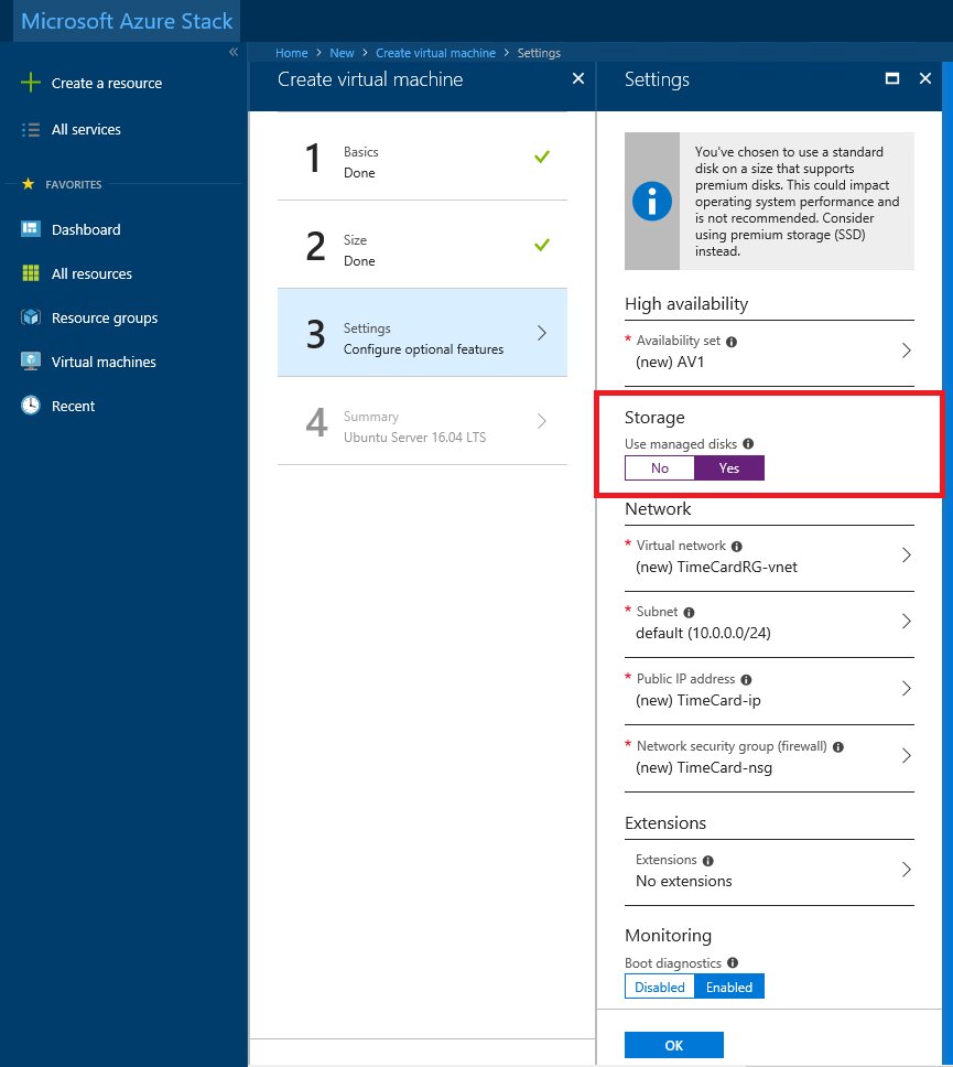 Managed Disks are not the default option in #AzureStack build 1808.  Don't forget to select the managed disk option when you deploy your first VM!
Thx <a href="/Kirtana_MSFT/">Kirtana Venkatraman</a>