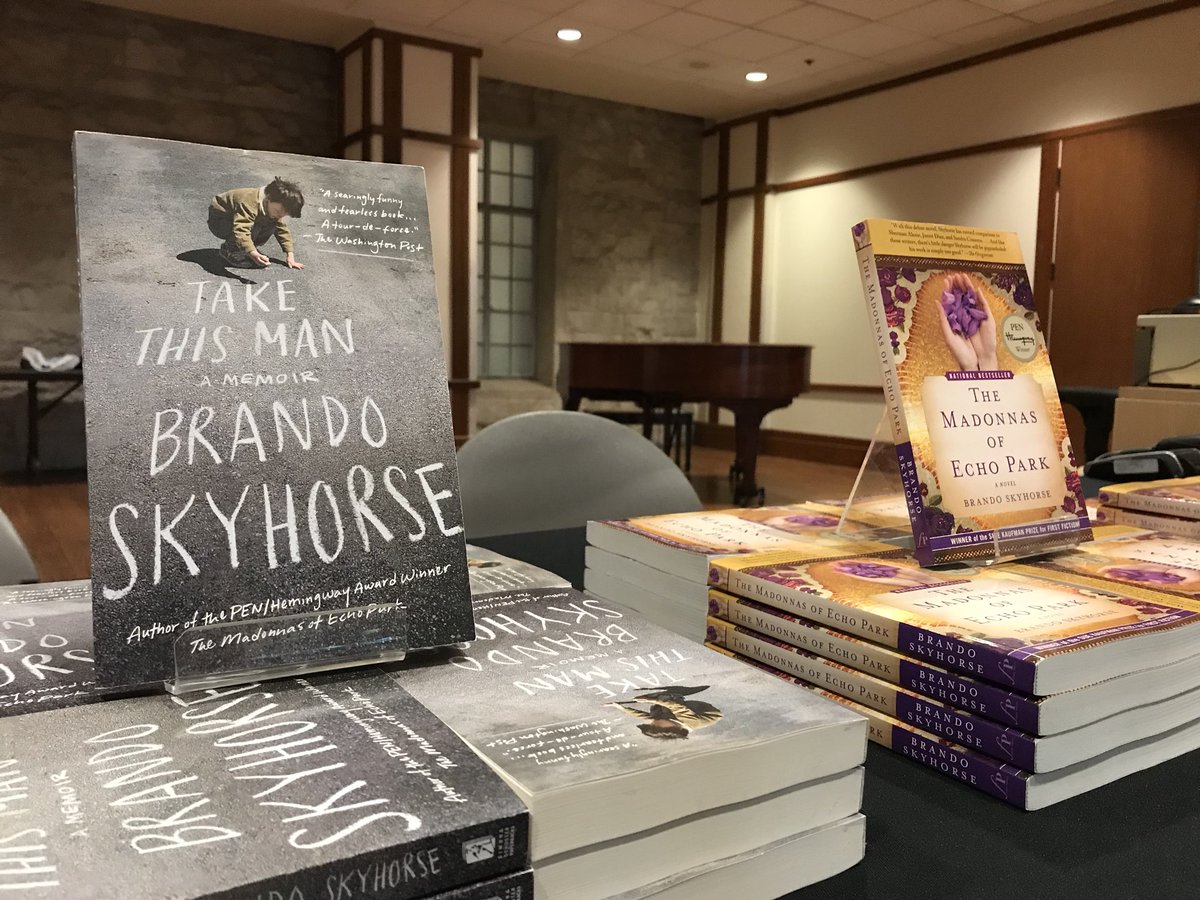 Come see Brando Skyhorse this evening in the Reilly Room at 7:30pm!