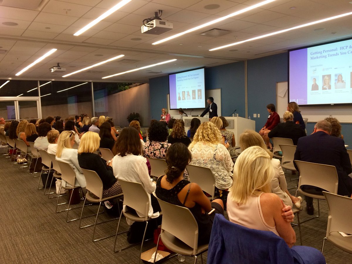 Happening now: excellent <a href="/HBAnet/">Healthcare Businesswomen’s Association (HBA)</a> panel on marketing trends you can’t ignore #hbaimpact