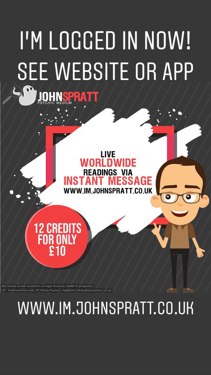 JohnSprattUK's tweet photo. https://t.co/S0AsRWv0tQ
#psychic #love #spiritual #tarot #tarotcards #guidance #chakra #reiki #aura #present #past #future #intuition #spirituality #help #psychicreading #lost #intuitive #success #crystalball #meditation #medium #hopeless #question #tarot #JohnSpratt #spirit https://t.co/hWY2RWAkJb