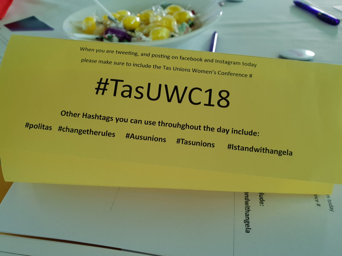 #TasUWC18 about to start and I can't wait #politas #ChangeTheRules #AusUnions #TasUnions #istandwithangela @TasUnions @unionsaustralia #unionmovement