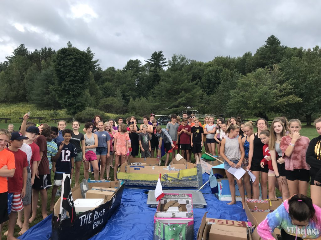 lorijmorse's tweet photo. Prodigy Team Regatta - building boats with cardboard and duct tape. Some even floated! #prodigyrocks #STEM #vted https://t.co/cehmtr266h