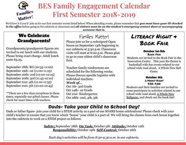 We are excited about our family engagement plans for first semester! #ownyourimpact ift.tt/2NqHCB2