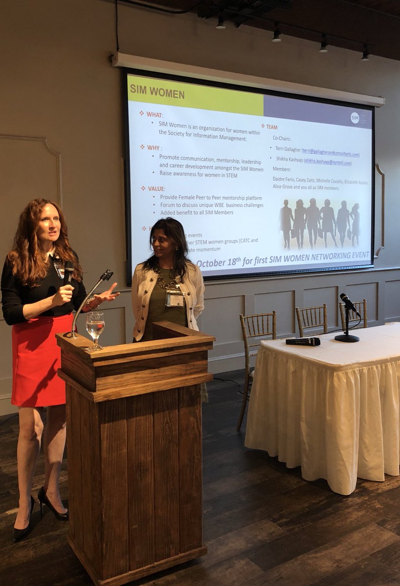 pfmurphyiii's tweet photo. Terri Gallagher and Shikha Kashyap introducing the newest initiative for @SIMCharlotteReg - SIM Women. Proud to be advancing the agenda for women in tech. #SIMWomen https://t.co/9a5pu49aTj
