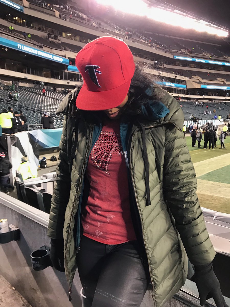 LaurenDawn_TV's tweet photo. #TBT We all know what happened when the @AtlantaFalcons last played the now #Superbowl champs! Good luck @Eagles but tonight, again, I cheer for my hometeam! #ATLraisedME https://t.co/ofdvRM2DQn