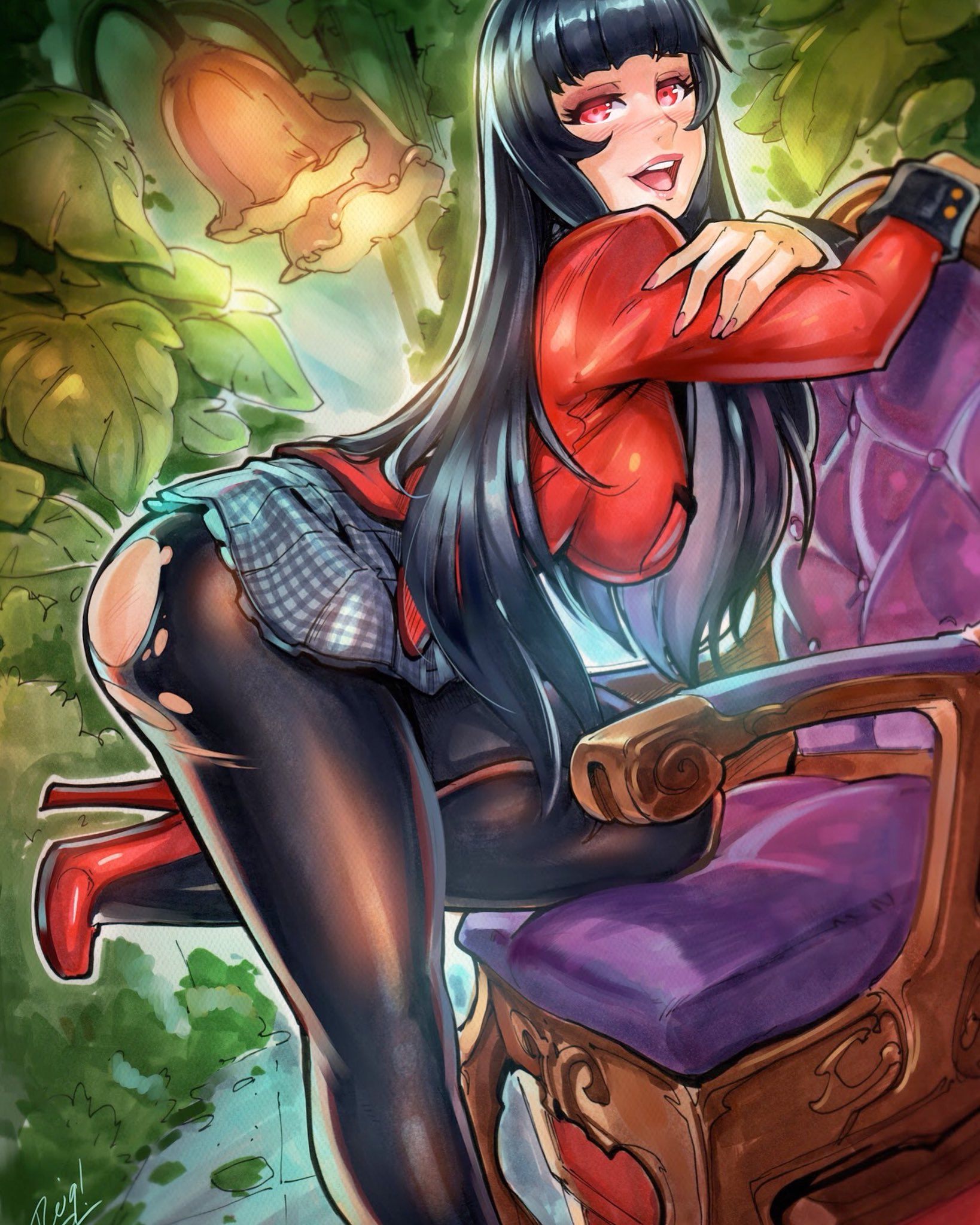 𝗥𝗘𝗜𝗤 on X: Secret date with Yumeko Jabami, trimming down that  commission list! Digital mix 80%traditional 20% digital, hope you like it.  Make sure to check Patreon for the complete image! Thank